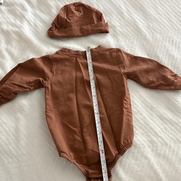 Carter's Brown Football Bodysuit with Cap - Picture 3 of 3